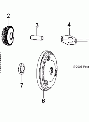 ENGINE KICK START - A17YAK05A4 / N4 / A6 / N6 (49ATVSTARTER207OTLW90)