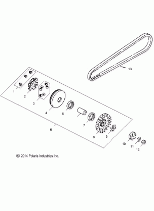 DRIVE TRAIN PRIMARY CLUTCH - A17YAK05A4 / N4 / A6 / N6 (49ATVPRIMARY14OTLW90)