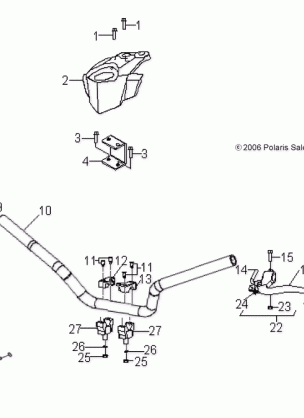 STEERING HANDLEBAR - A17YAK05A4 / N4 / A6 / N6 (49ATVHANDLEBAR07PRED50)