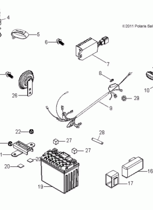 ELECTRICAL SWITCHES HARNESS and PARTS - A17YAK05A4 / N4 / A6 / N6 (49ATVELECT12OUT50)