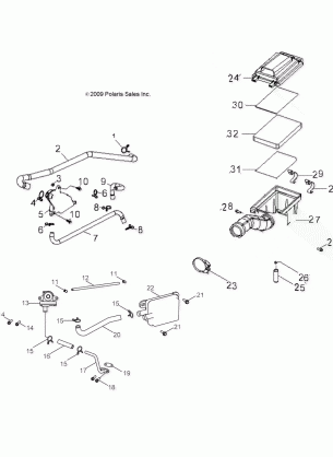 ENGINE AIR INTAKE SYSTEM - A17YAK05A4 / N4 / A6 / N6 (A00025)