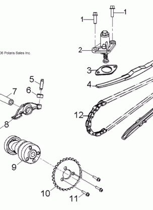 ENGINE CAM CHAIN - A17YAK05A4 / N4 / A6 / N6 (49ATVCAMCHAIN07OTLW90)