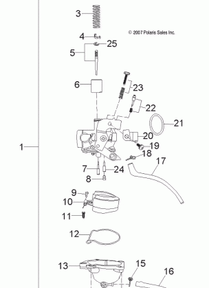 ENGINE CARBURETOR - A17YAK05A4 / N4 / A6 / N6 (49ATVCARB09OUT90)