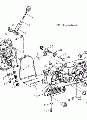 ENGINE CRANKCASE - A17YAK05A4 / N4 / A6 / N6 (49ATVCRANKCASE13OUT50)