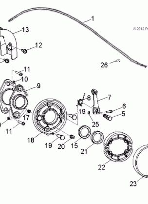 BRAKES REAR - A17YAK05A4 / N4 / A6 / N6 (49ATVBRAKERR13OUT50)