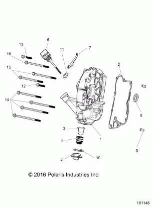 ENGINE CRANKCASE COVER ASM RIGHT - A17HAA15A7 / B7