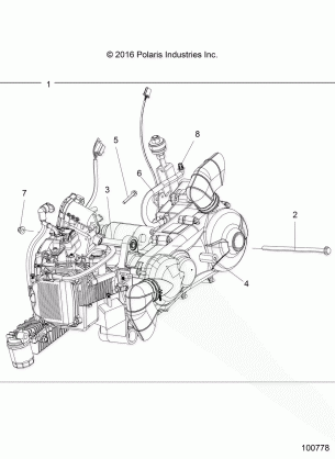 ENGINE ENGINE and TRANSMISSION MOUNTING - A17HAA15A7 / B7 (100778)