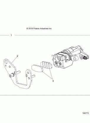 BRAKES REAR CALIPER - A17HAA15A7 / B7 (100773)