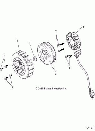 ENGINE STATOR and FLYWHEEL - A17HAA15A7 / B7 (101157)