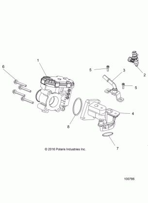 ENGINE THROTTLE BODY and FUEL RAIL - A17HAA15A7 / B7 (100786)