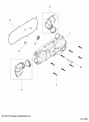 DRIVE TRAIN CLUTCH COVER AND DUCTING - A17HAA15A7 / B7 (101164)