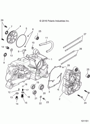 ENGINE CRANKCASE COMP LEFT / RIGHT - A17HAA15A7 / B7