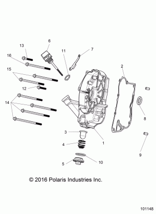 ENGINE CRANKCASE COVER ASM RIGHT - A17HAA15N7