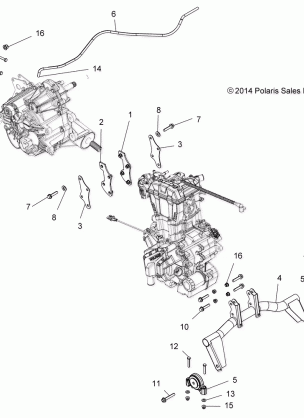 ENGINE ENGINE and TRANSMISSION MOUNTING - A17DAE57AM (49ATVENGINEMTG15ACE570)