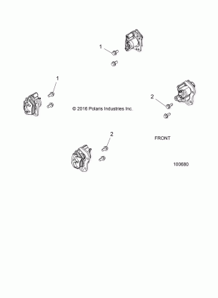 BRAKES CALIPER MOUNTING - A17DAE57AM (100680)