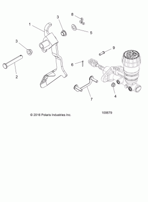 BRAKES PEDAL AND MASTER CYLINDER MOUNTING - A17DAE57AM (100679)