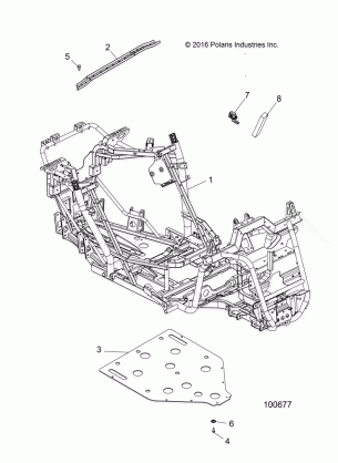 CHASSIS MAIN FRAME AND SKID PLATE - A17DAE57AM (100677)