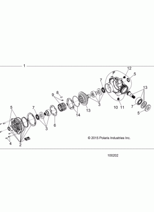 DRIVE TRAIN FRONT GEARCASE INTERNALS - A17DAE57AM (100202)