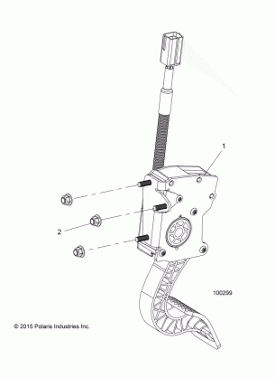 ENGINE THROTTLE PEDAL - A17DAE57AM (100299)