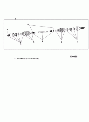 DRIVE TRAIN FRONT HALF SHAFT - A17DAE57AM (100686)