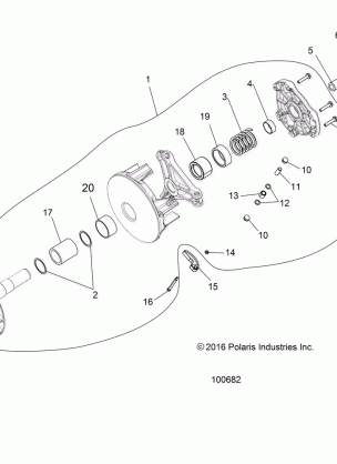 DRIVE TRAIN PRIMARY CLUTCH - A17DAE57AM (100682)