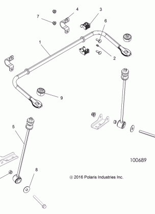 SUSPENSION STABILIZER BAR REAR - A17DAE57AM (100689)