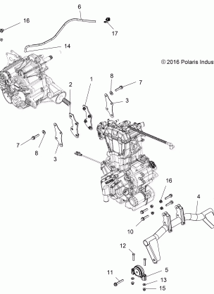 ENGINE ENGINE and TRANSMISSION MOUNTING - A17DAE57AM (101125)