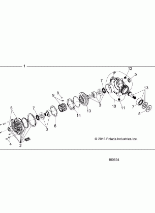 DRIVE TRAIN FRONT GEARCASE INTERNALS - A17DAE57AM (100834)