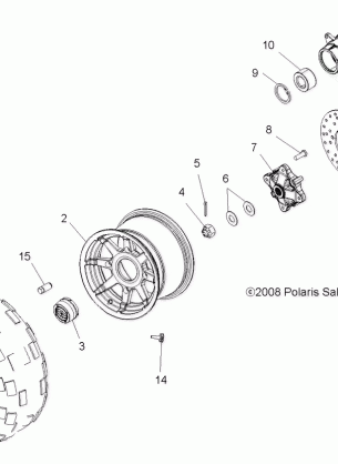 WHEELS REAR TIRE and BRAKE DISC - A17S6S57CM