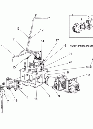 OPTIONS WINCH - A17SXE95FL (49ATVWINCH15TRXP1)