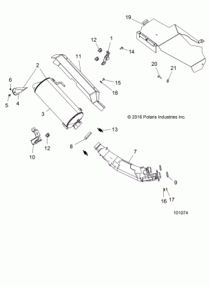 ENGINE EXHAUST - A17SXS95CL (101074)