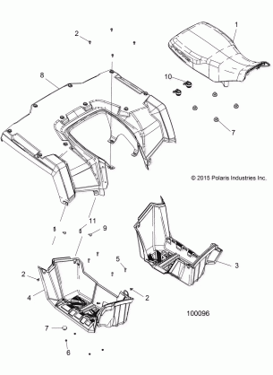 BODY REAR CAB SEAT and FOOTWELLS - A17SEA57A1 / 5 / 7 / 9 / L7 / L8 / E57A1 / 7 / 9 / F57A4