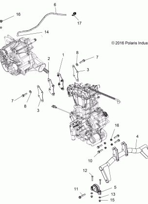 ENGINE ENGINE and TRANSMISSION MOUNTING - A17DAA57A5 (101125)