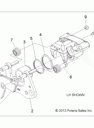 BRAKES CALIPER FRONT - A17DAA57A5 (49RGRCALIPER14570)