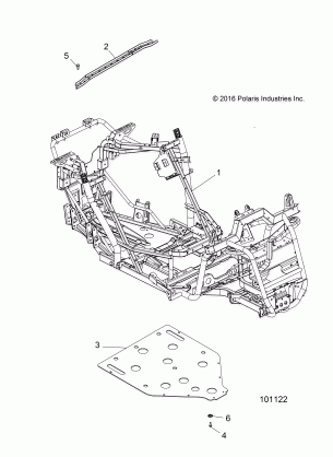 CHASSIS MAIN FRAME AND SKID PLATE - A17DAA57A5 (101122)