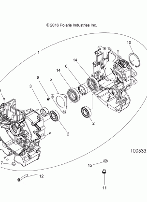 ENGINE CRANKCASE - A17DAA57F5 (100533)