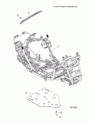 CHASSIS MAIN FRAME AND SKID PLATE - A17DAA57F5 (101234)