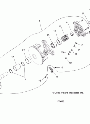 DRIVE TRAIN PRIMARY CLUTCH - A17DAA57F5 (100682)