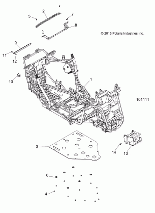 CHASSIS MAIN FRAME AND SKID PLATE - A17DCE87AU (101111)