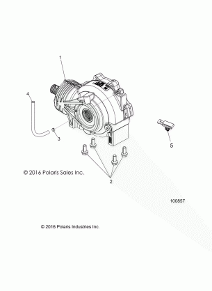 DRIVE TRAIN FRONT GEARCASE MOUNTING - A17DAH57A5 (100857)