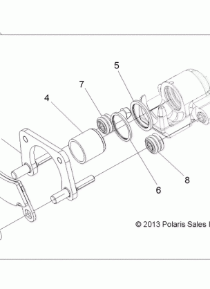 BRAKES CALIPER REAR - A17DCE87AU (49ATVCALIPERRR14SP325)