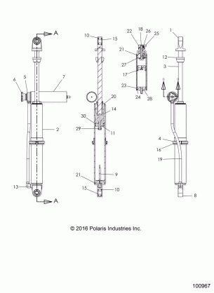 SUSPENSION REAR SHOCK - A17DCE87AU (100967)