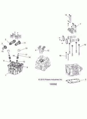 ENGINE CYLINDER HEAD CAMS and VALVES - A17SDS57C2