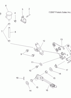 BRAKES BRAKE PEDAL and REAR MASTER CYLINDER - A08BA32AA (49ATVBRAKERR08SCRAM)