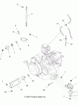 ENGINE MOUNTING - A08BA32AA (49ATVENGINEMTG08TB)