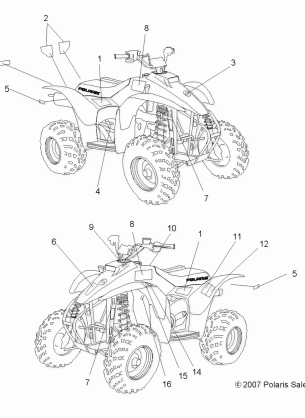 BODY DECALS - A08BA32AA (49ATVDECAL08TB)