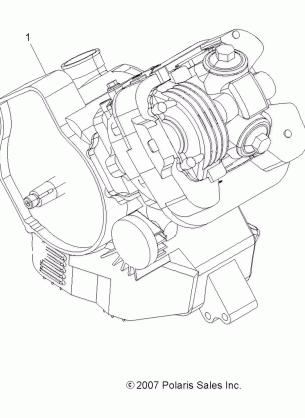 ENGINE SHORT BLOCK - A08BA32AA (49ATVENGINE08TB)