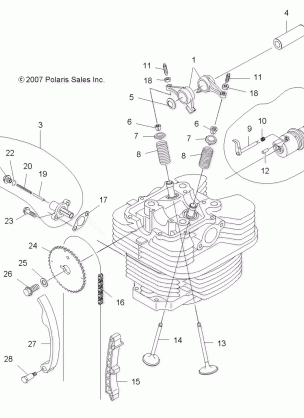 ENGINE VALVES and CAMSHAFT - A08BA32AA (49ATVCAMSHAFT08TB)