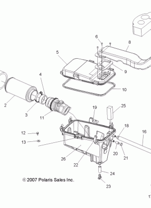 ENGINE AIR INTAKE SYSTEM - A08DN76FC (49ATVAIRBOX08SPTRG800)