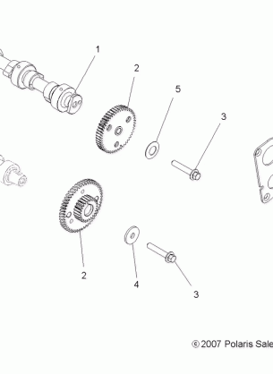 ENGINE CAMSHAFT and GEARS - A08DN76FC (49ATVCAMSHAFT08SP800EFI)